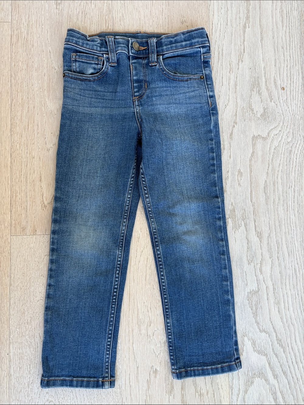 Primary Blue Straight-Leg Kid’s Jeans